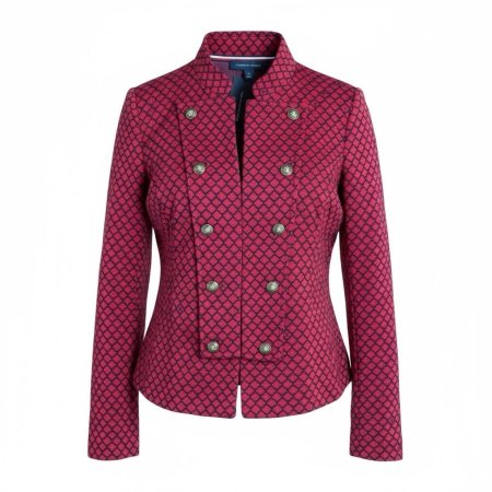 Tommy Hilfiger Women’s Red Military Jacket Blazer 