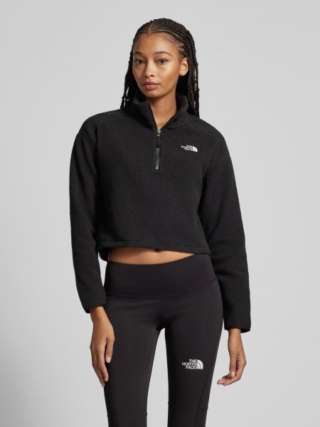 The North Face Cropped Fleecepullover mit Label-Stitching in